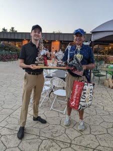 Chuck Groebe and his son Tom at the 27th Annual Groebe Family Golf Outing